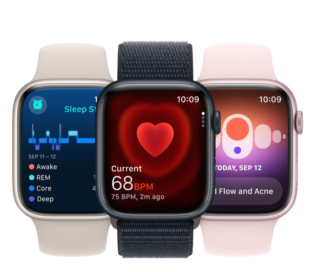 Apple Watch 9 41/Midnight Aluminum/Midnight Sport Band M/L GPS - 1180318 - zdjęcie 8